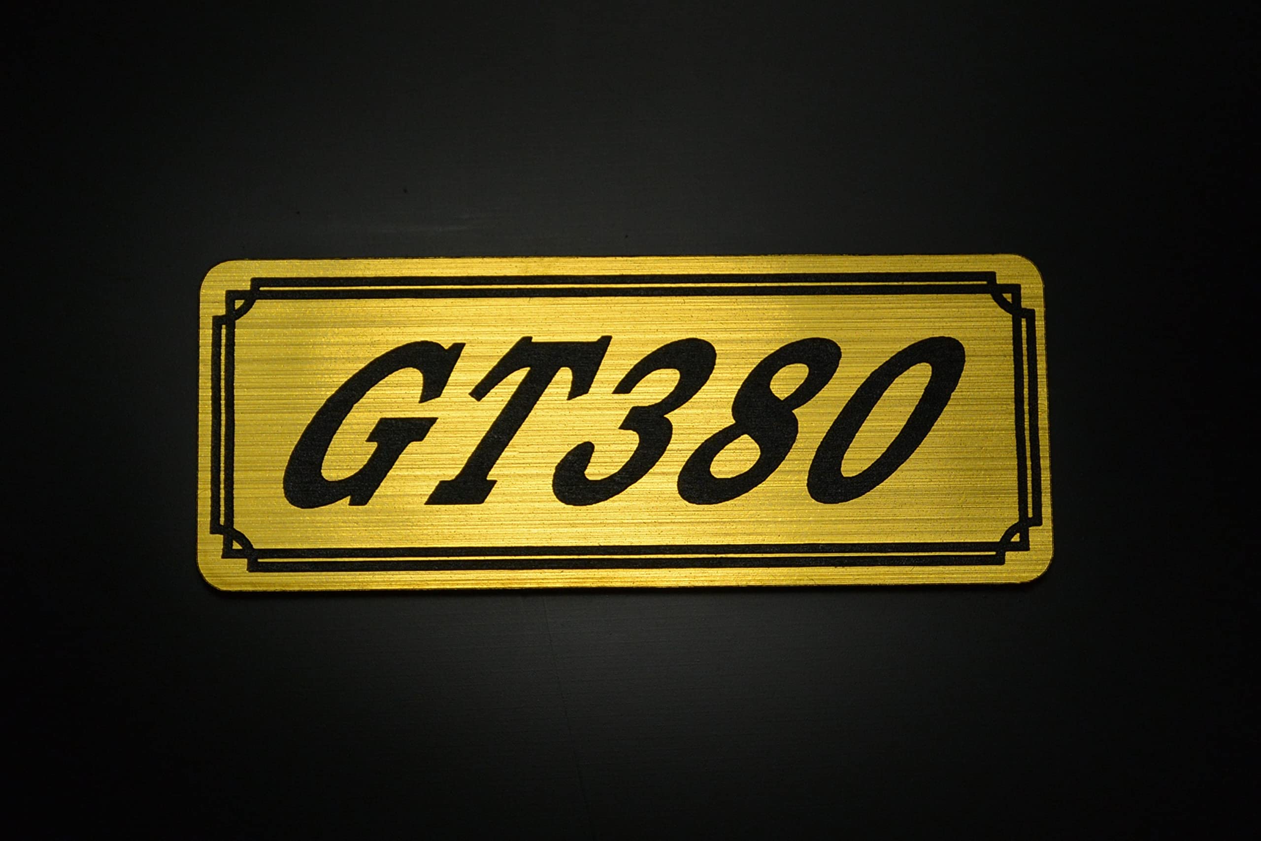 SUZUKI GT380 タンク 黒/金